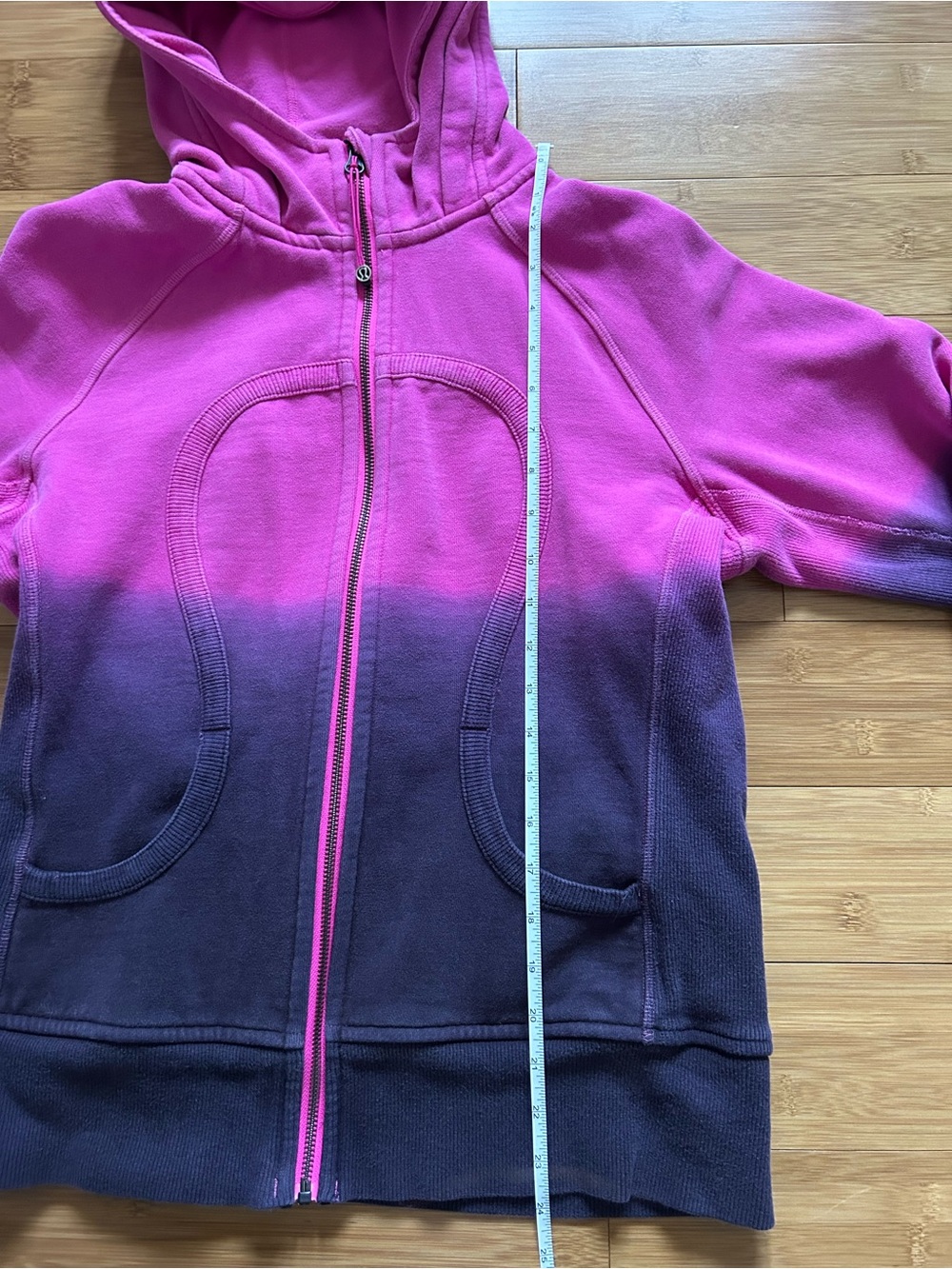 Lululemon Pink & Purple Ombre Full-Zip Scuba Hoodie - Picture 6 of 10